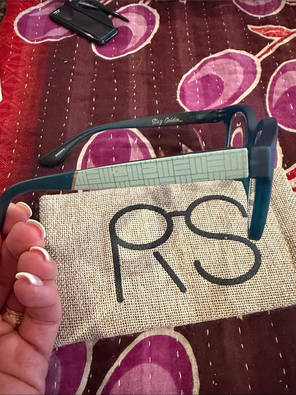 Stay Golden Matte Teal Cat-Eye Reading Glasses for Women +2.50
